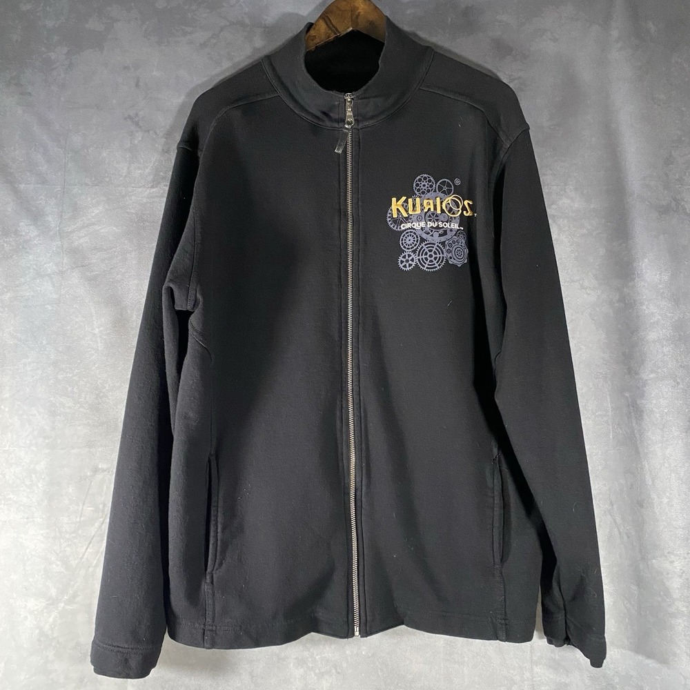 Cirque Du Soleil‎ Kurios Black Full Zip Long Sleeve Embroidered Sweater L